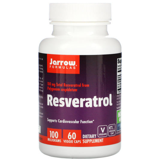 Jarrow Formulas, Resveratrol, 100 mg Veggie Caps