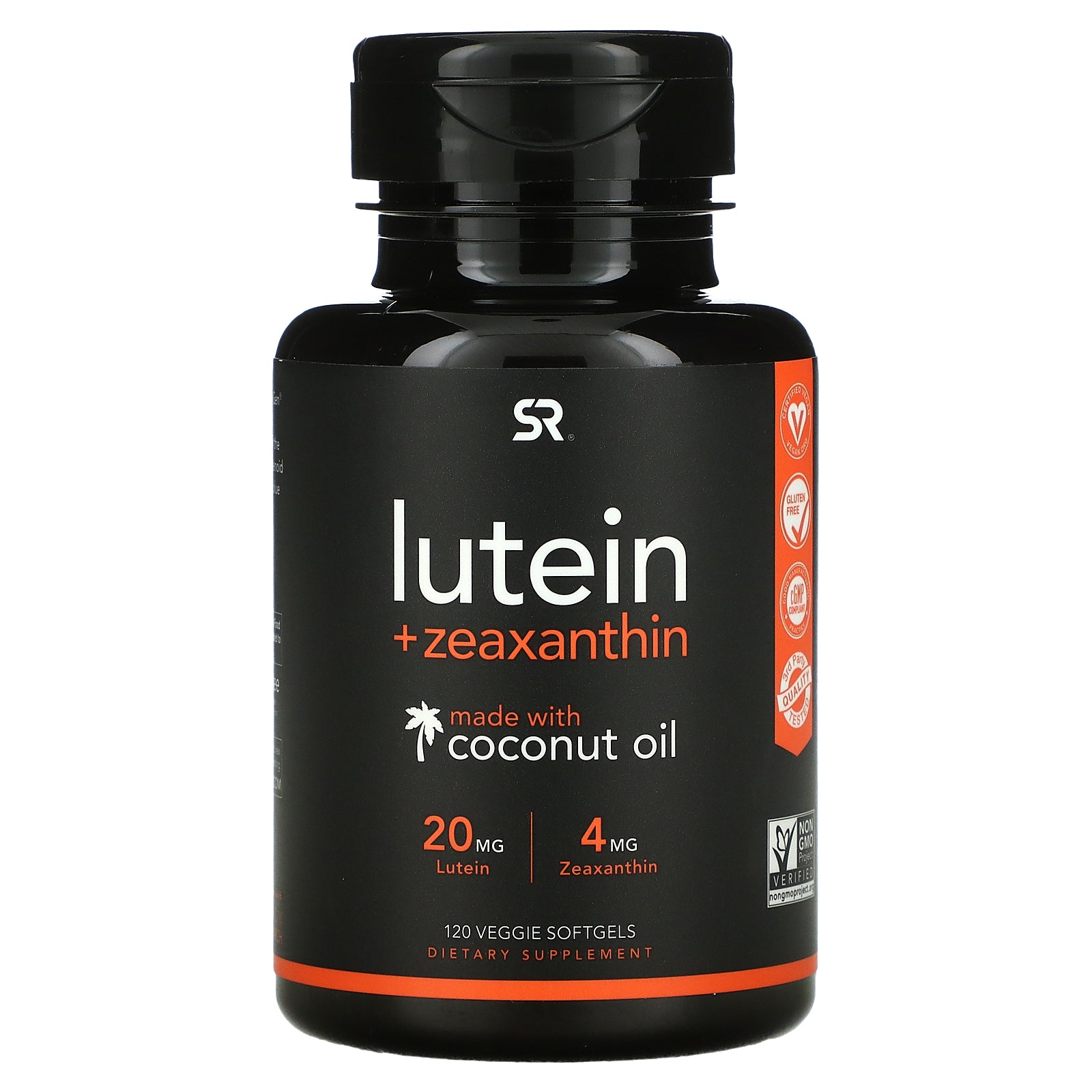 Sports Research, Lutein + Zeaxanthin With Coconut Oil, Veggie Softgels