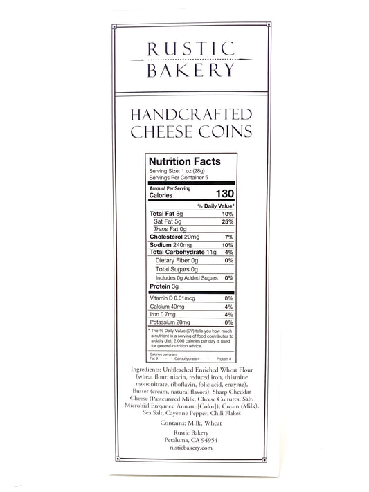 Rustic Bakery Handcrafted Cheese Coin Cookie