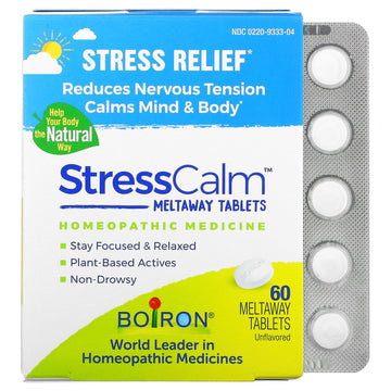 Boiron, Stress Calm Meltaway Tablets, Stress Relief, Unflavored