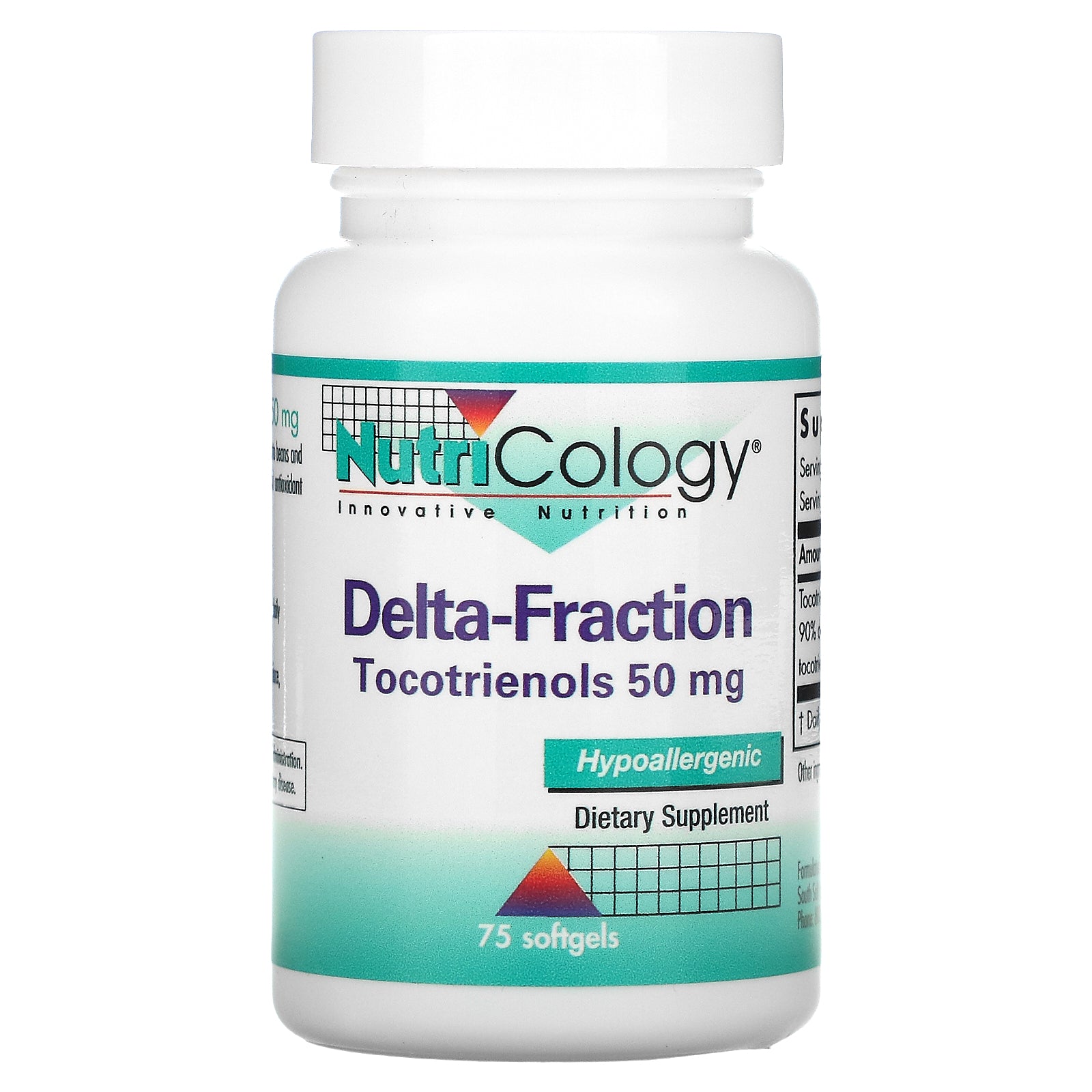 Nutricology, Delta-Fraction, Tocotrienols, 50 mg