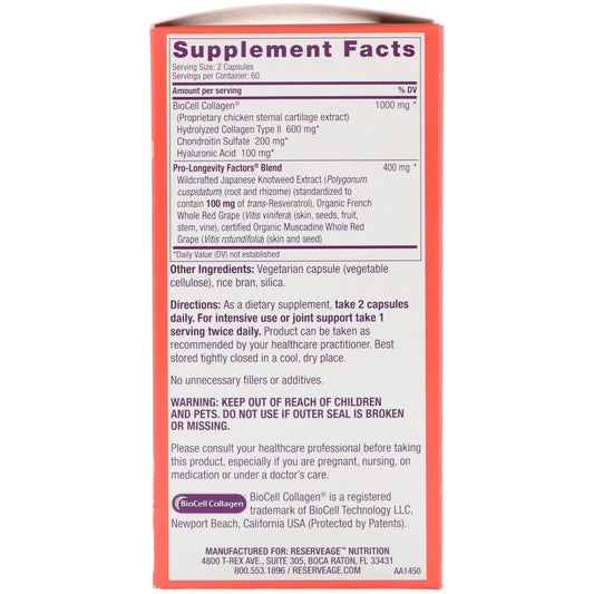 Reserveage Nutrition, Collagen Booster