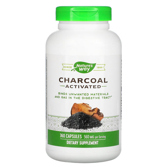 Nature's Way, Charcoal Activated, 280 mg Capsules