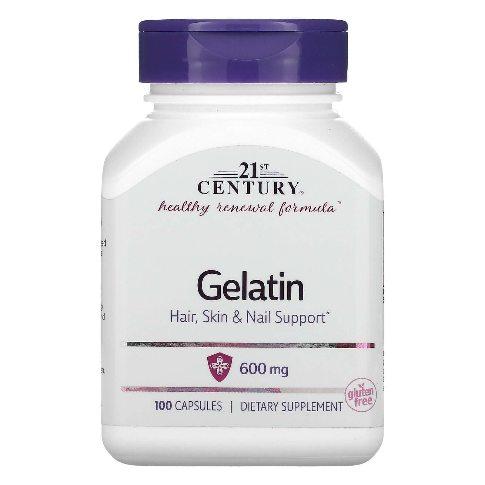 21st Century, Gelatin, 600 mg,  Capsules