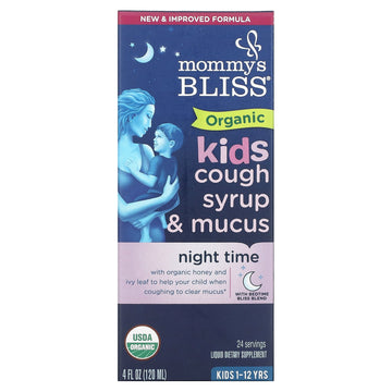 Mommy's Bliss, Kids, Organic Cough Syrup, Night Time, 1-12 Yrs