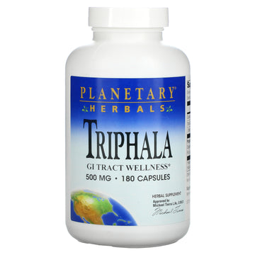 Planetary Herbals, Triphala, GI Tract Wellness, 500 mg, Capsules