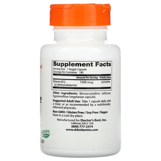 Doctor'S Best, Fully Active B12, 1,500 Mcg  Veggie Caps
