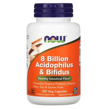 NOW Foods, 8 Billion Acidophilus & Bifidus Veg Capsules