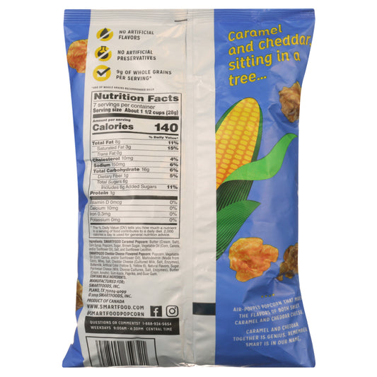 Smartfood Caramel & Cheddar Mix Flavored Popcorn,  Bag