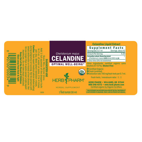 Celandine Extract 1 Oz By Herb Pharm