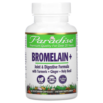 Paradise Herbs, Bromelain+ Vegetarian Capsules