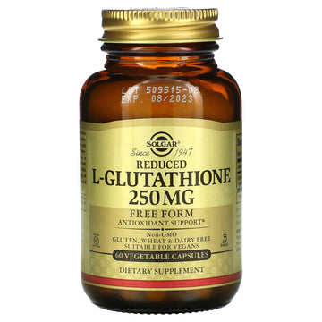 Solgar, Reduced L-Glutathione, 250 mg Vegetable Capsules