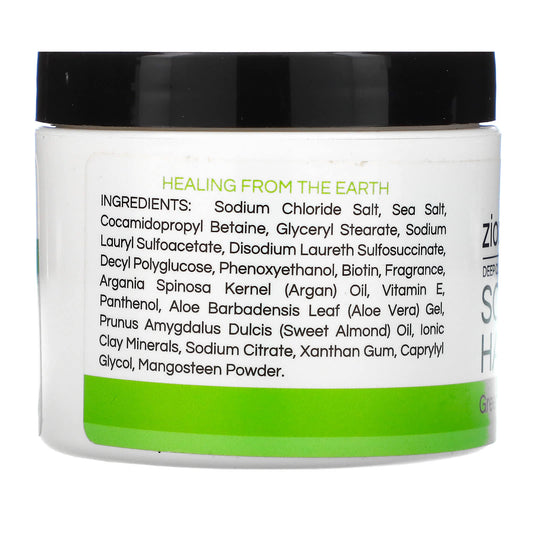 Zion Health, Deep Cleansing Scalp & Hair Scrub with Argan Oil, Green Apple