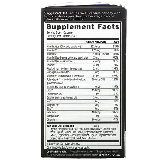 Dr. Axe / Ancient Nutrition, Ancient Multi, Men'S One Daily, Capsules
