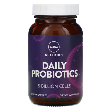 MRM, Nutrition, Daily Probiotics, 5 Billion Cells Vegan Capsules