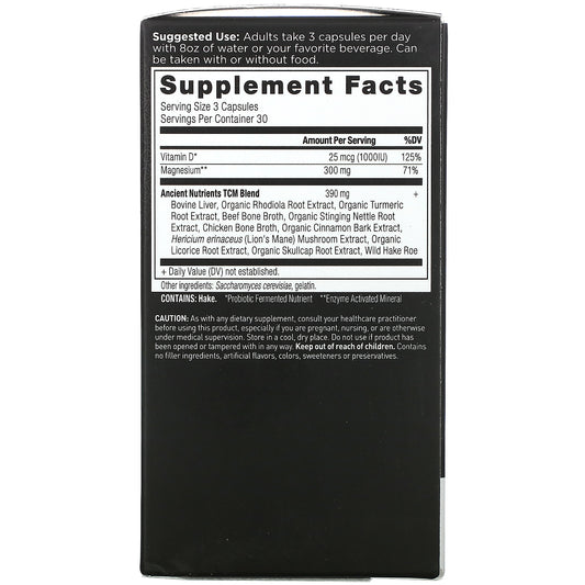 Dr. Axe / Ancient Nutrition, Ancient Nutrients, Magnesium, 100 mg Capsules