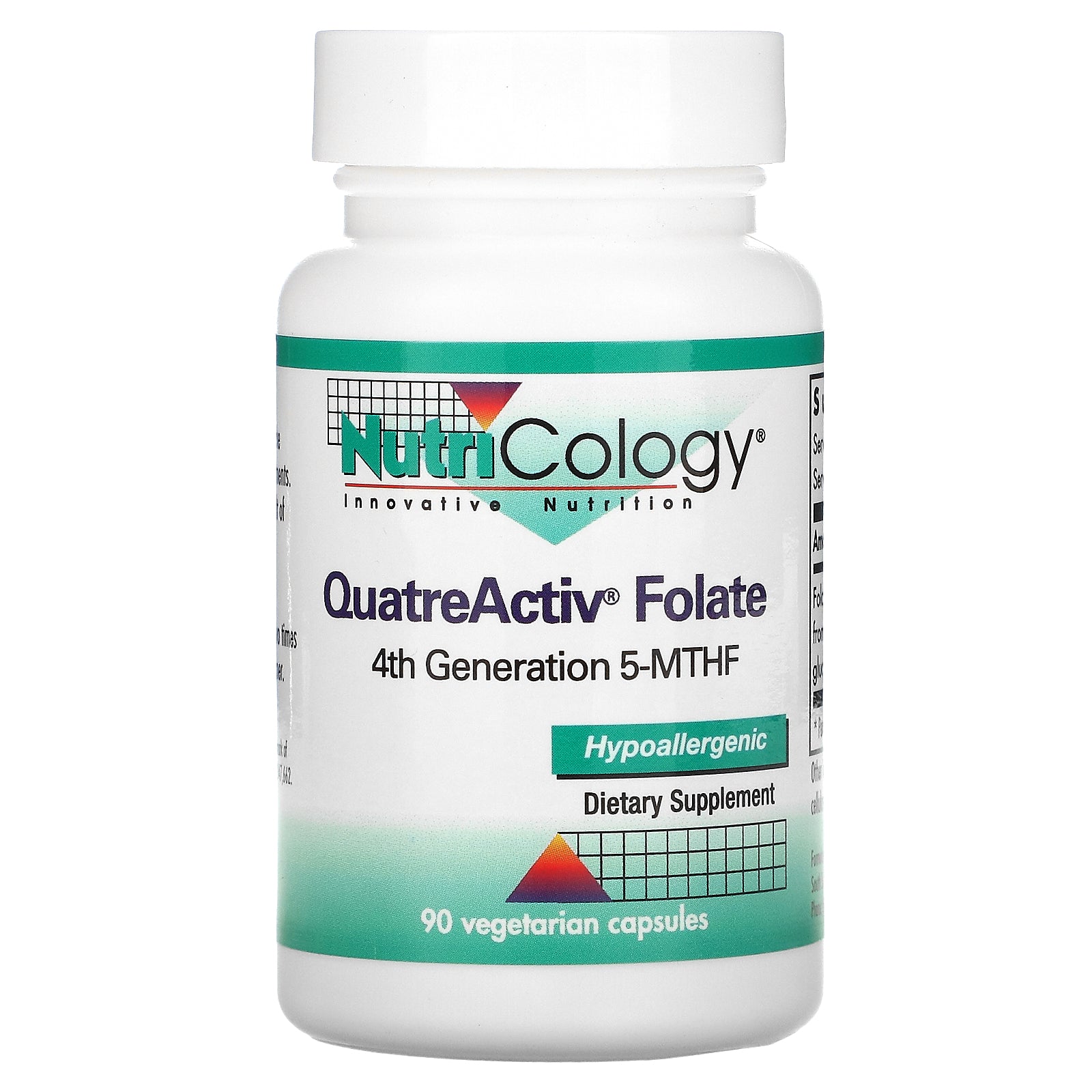 Nutricology, Quatreactiv Folate, Vegetarian Capsules