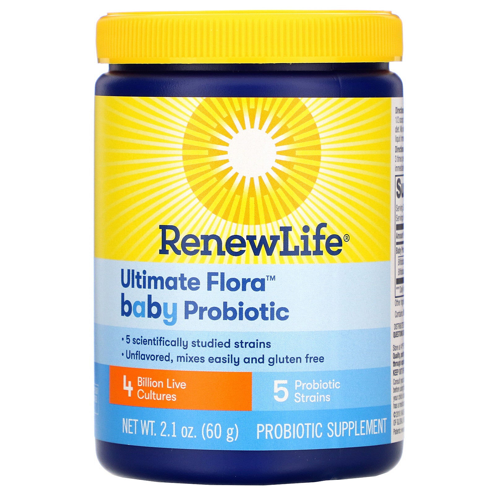 Renew Life, Ultimate Flora Baby Probiotic, 4 Billion Live Cultures