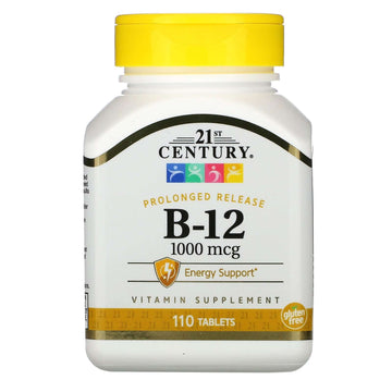 21st Century, B-12, Prolonged Release, 1,000 mcg, Tablets