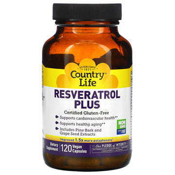 Country Life, Resveratrol Plus Vegan Capsules