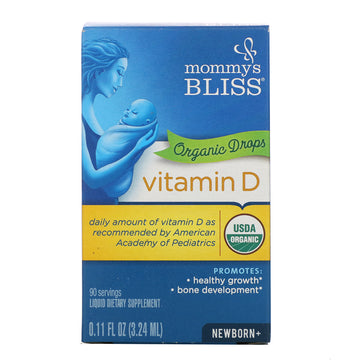 Mommy's Bliss, Vitamin D, Organic Drops, Newborn +