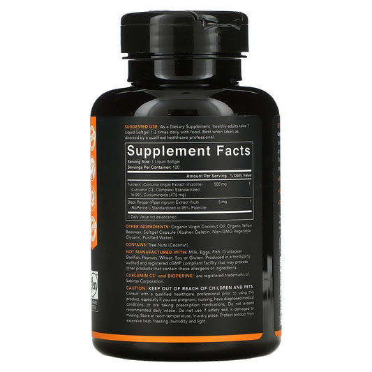 Sports Research, Turmeric Curcumin, C3 Complex, 500 Mg Softgels