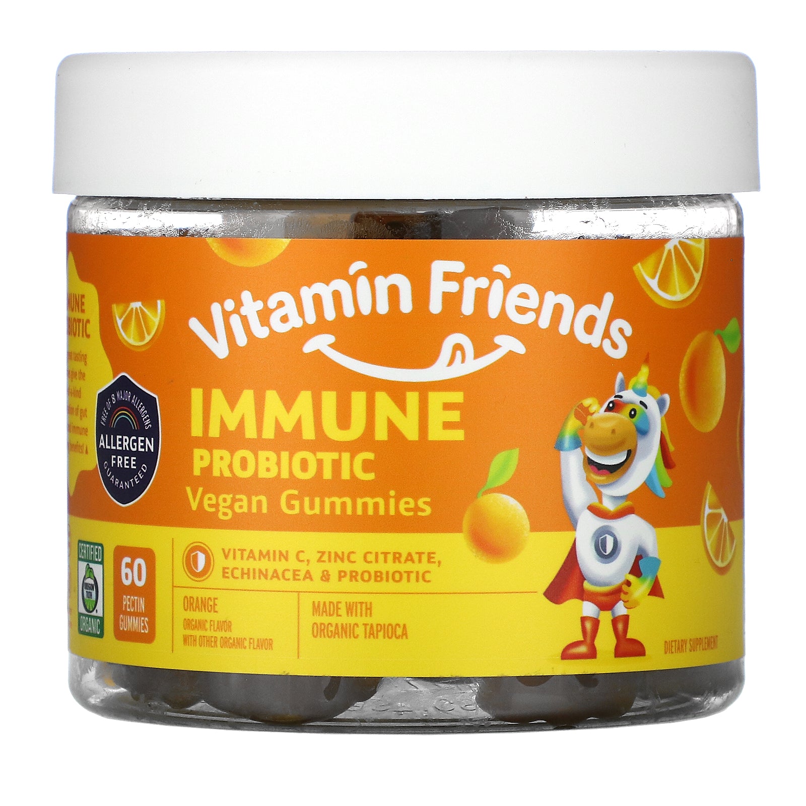 Vitamin Friends, Immune Probiotic Vegan Gummies, Orange