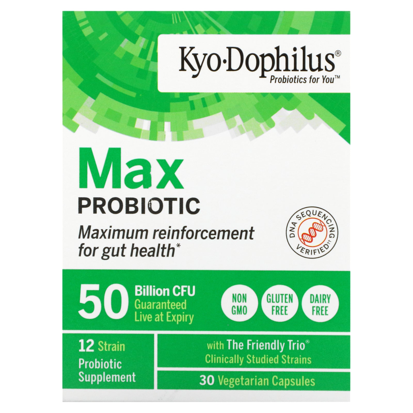 Kyolic, Kyo-Dophilus, Max Probiotic, 50 Billion Cfu, Vegetarian Capsules