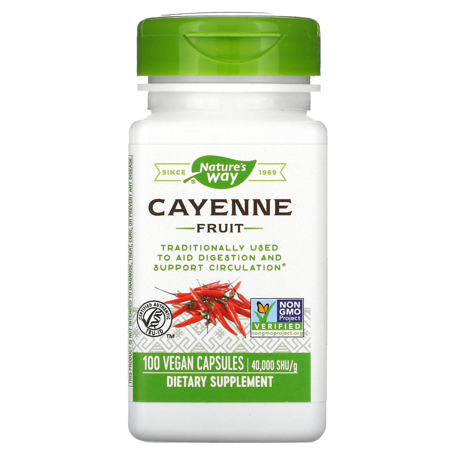 Nature's Way, Cayenne Fruit, 40,000 SHU/g, Vegan Capsules