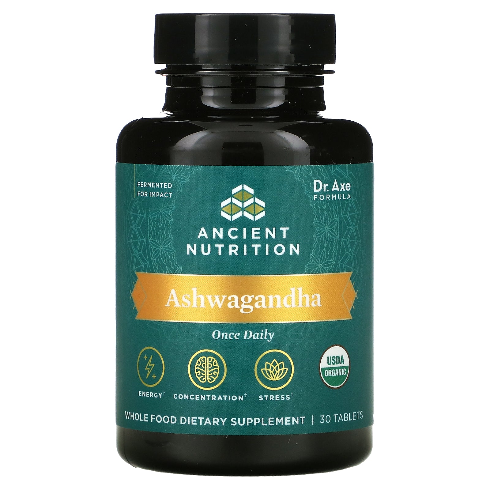 Dr. Axe / Ancient Nutrition, Ashwagandha, Tablets