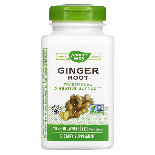 Nature's Way, Ginger Root, 550 mg, Vegan Capsules