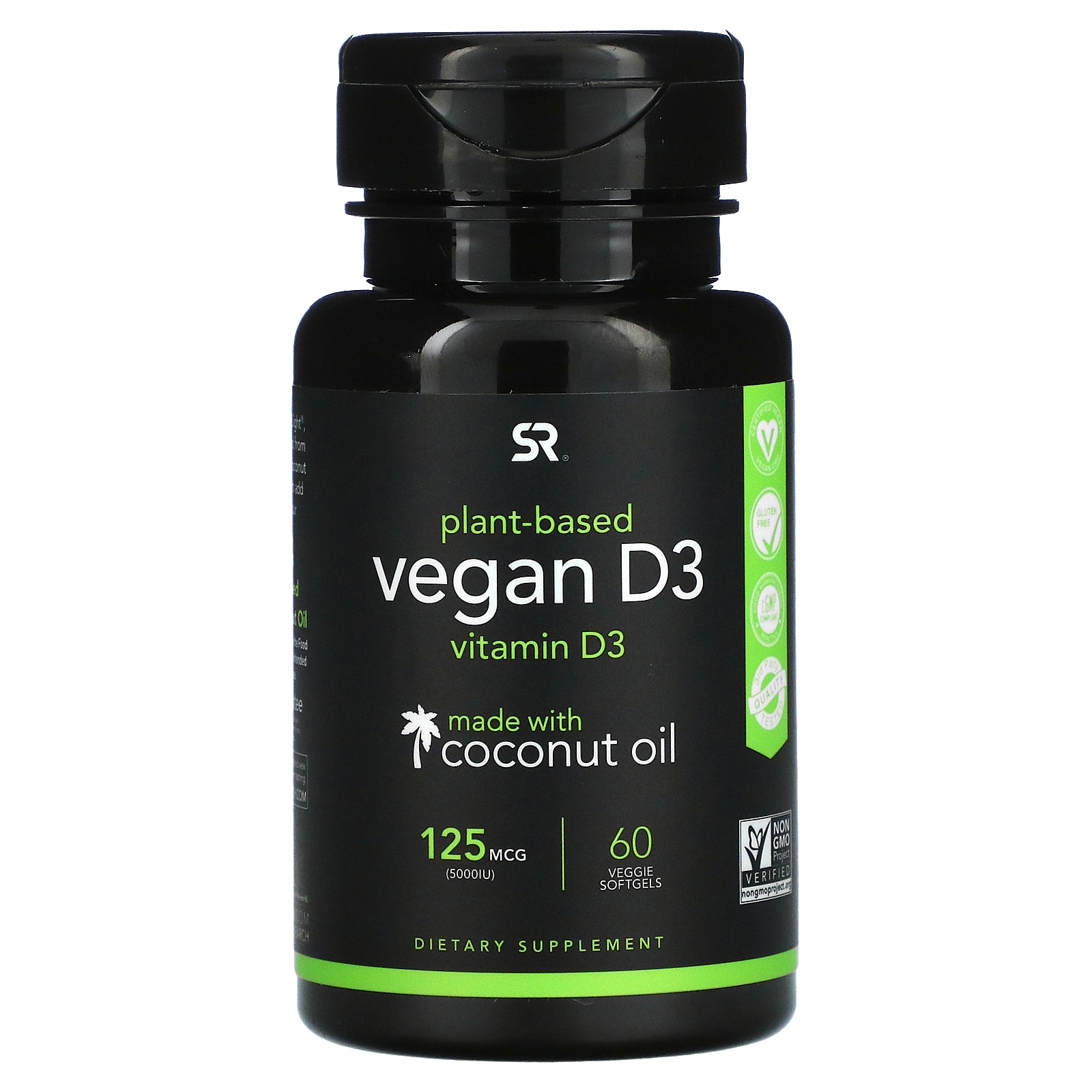 Sports Research, Vegan D3, 125 Mcg (5,000 Iu) Veggie Softgels