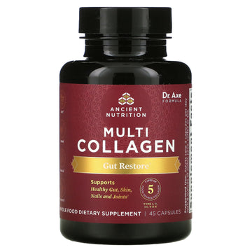 Dr. Axe / Ancient Nutrition, Multi Collagen, Gut Restore Capsules