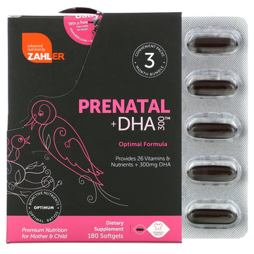 Zahler, Prenatal + DHA 300 Optimal Formula Softgels