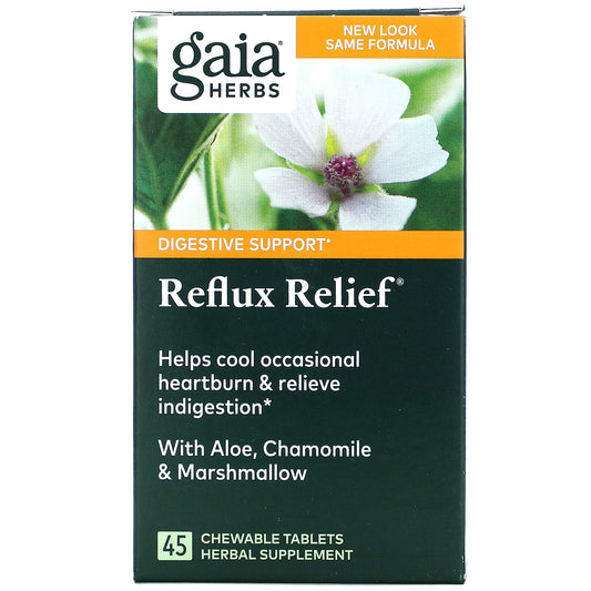 Gaia Herbs, Reflux Relief Chewable Tablets