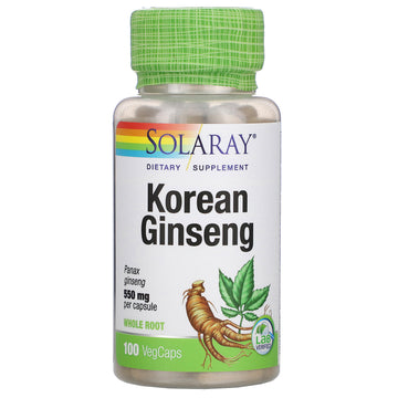 Solaray, Korean Ginseng, 550 mg, VegCaps