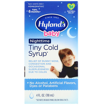 Hyland's, Baby, Tiny Cold Syrup, Nighttime, Ages 6 Months+