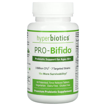 Hyperbiotics, PRO-Bifido, Probiotic Support for Ages 50+, Time-Release Tablets
