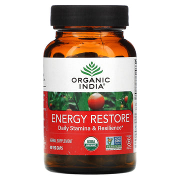 Organic India, Energy Restore, Daily Stamina & Resilience Veg Caps