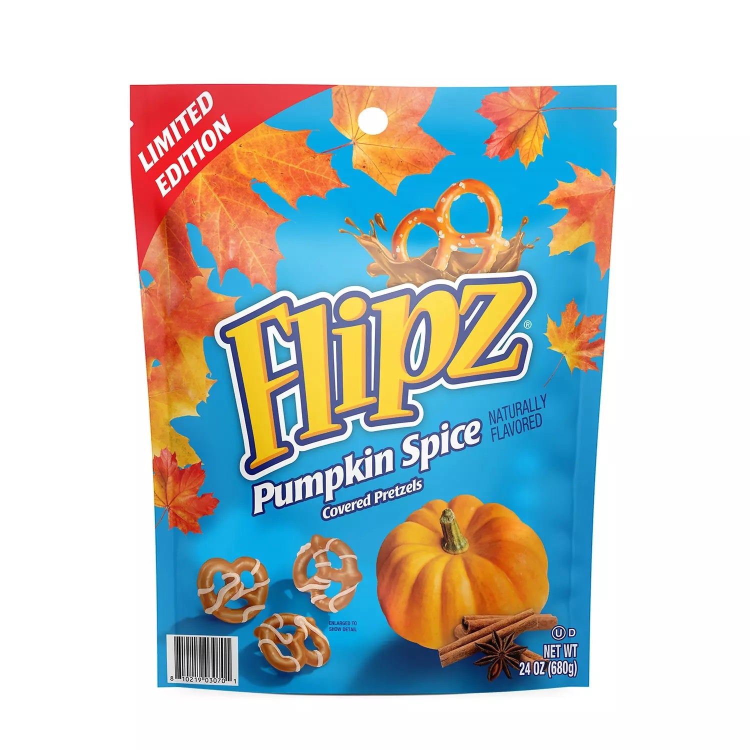 Flipz Pumpkin Spice Covered Pretzels