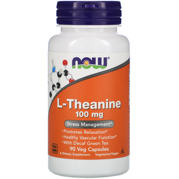 NOW Foods, L-Theanine, 100 mg Veg Capsules