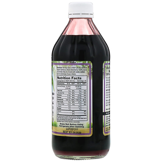 Dynamic Health Laboratories, Pure Sambucus Black Elderberry, 100% Juice Concentrate, Unsweetened