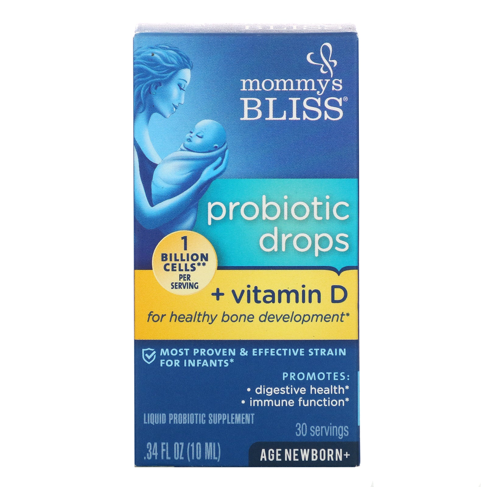 Mommy's Bliss, Probiotic Drops + Vitamin D