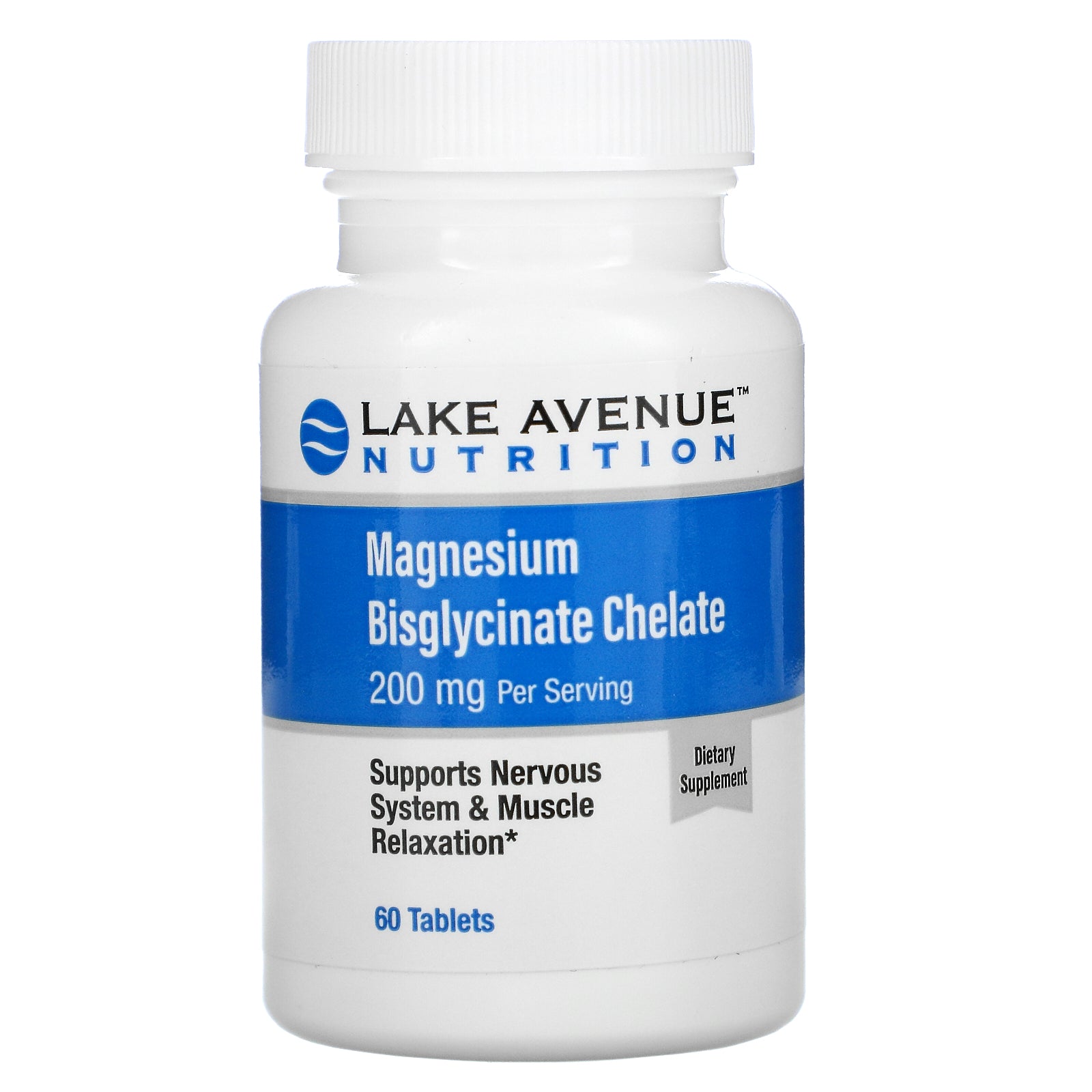 Lake Avenue Nutrition, Magnesium Bisglycinate with Albion Minerals, 100 mg,Tablets