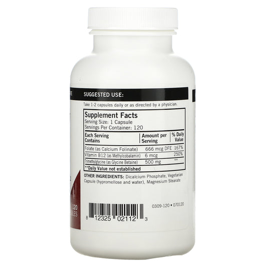 Kirkman Labs, TMG with Folate & Methyl B-12, 500 mg