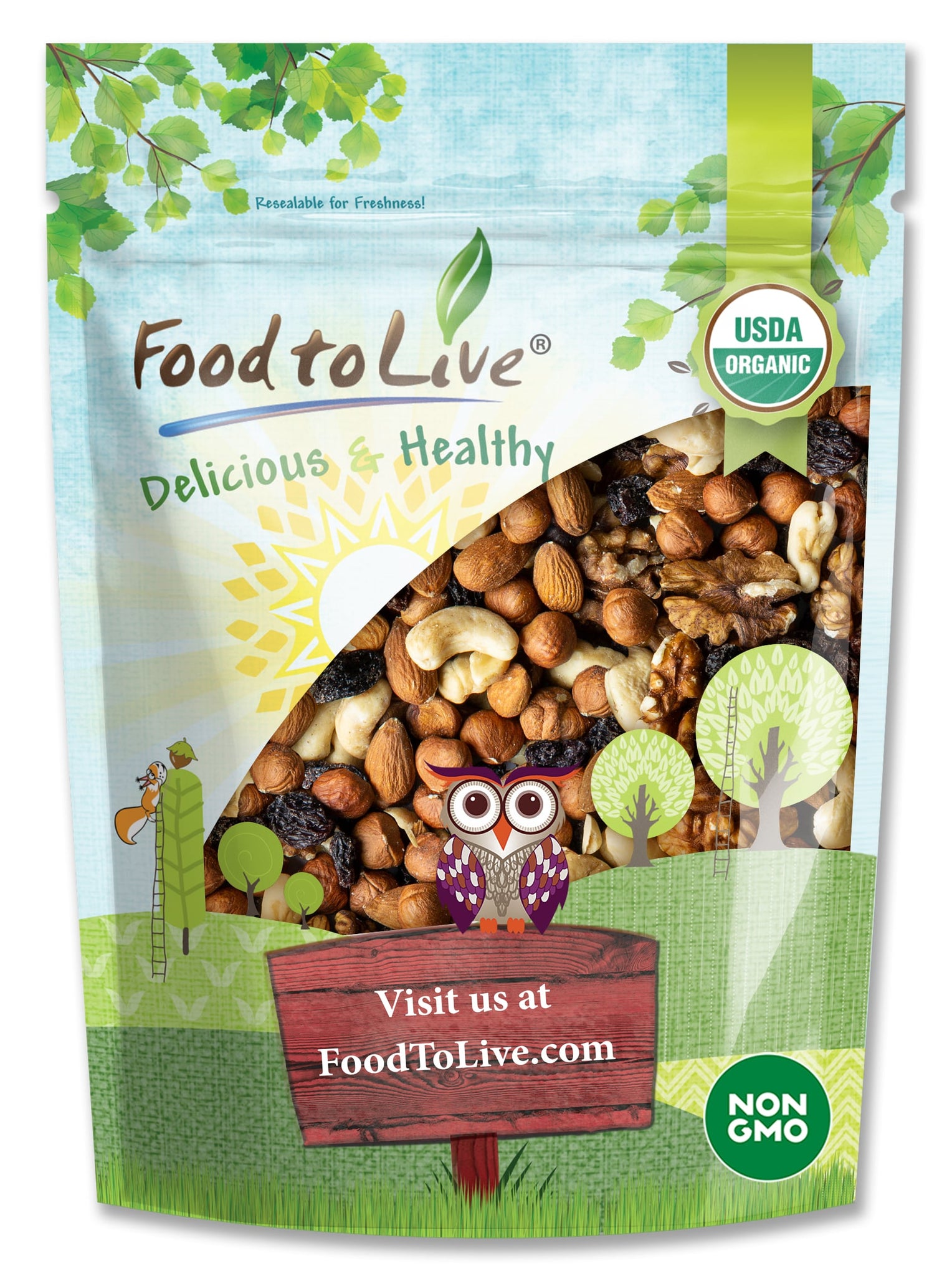 Organic Go Raw Trail Mix,s-Raw,Non-GMO,Kosher,No Added Sugar & Oil