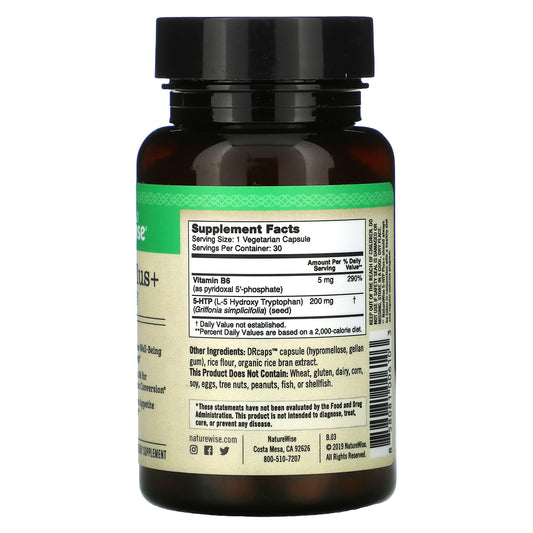 NatureWise, 5-HTP Plus+, 200 mg