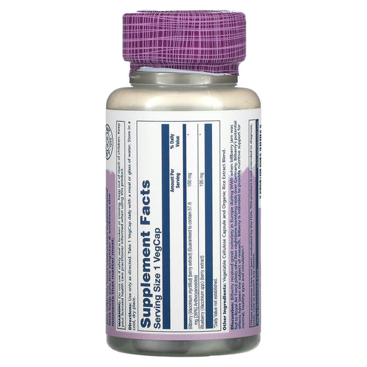 Solaray, Vital Extracts Bilberry, 160 mg, VegCaps