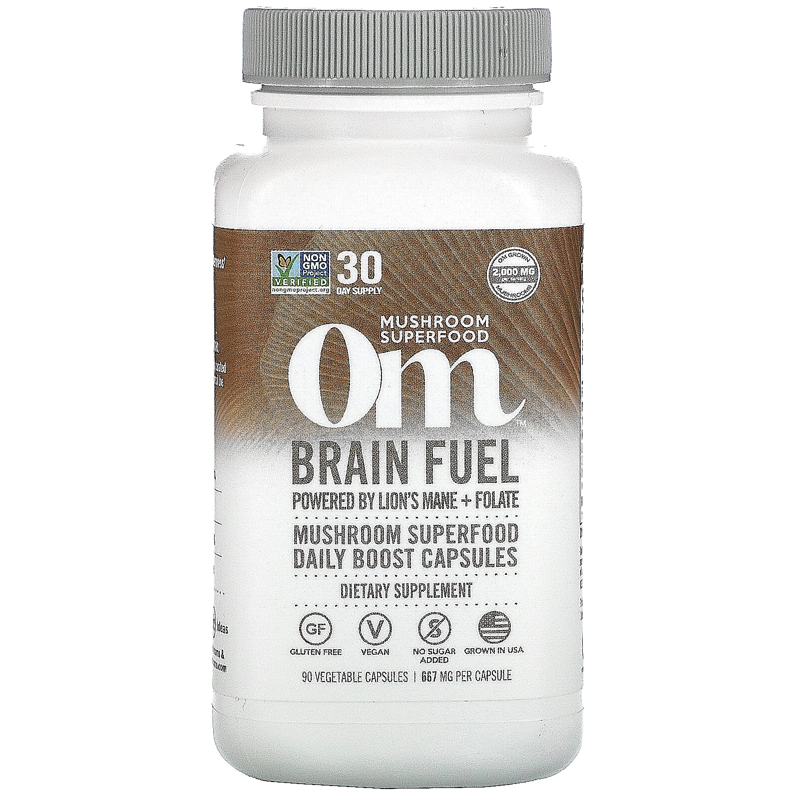 Om Mushrooms, Brain Fuel, 667 mg, Vegetarian Capsules