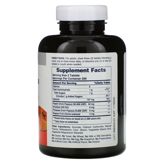 American Health, Original Papaya Enzyme Chewable Tablets